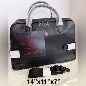 Ralph Lauren Fragrances Polo Messenger Bag, Duffel / Travel Bag (Unisex, Black)